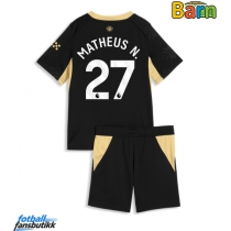 Manchester City Matheus Nunes #27 Bortedraktsett Barn 2026-27 Kortermet (+ Korte bukser)